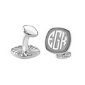 Alison & Ivy Bordered Cushion Original Monogram Cufflinks - 18 mm